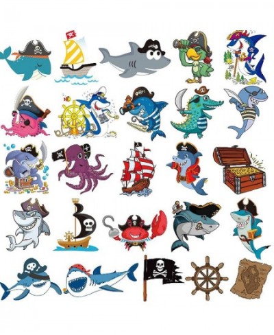 Shark Pirate Temporary Tattoos for Boys - 12 Sheets Ocean Shark Birthday Party Favors Decorations Supplies for Boys Kids $14....