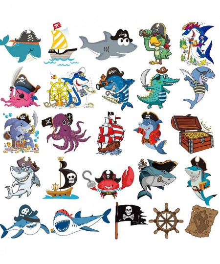 Shark Pirate Temporary Tattoos for Boys - 12 Sheets Ocean Shark Birthday Party Favors Decorations Supplies for Boys Kids $14....