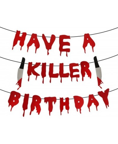 Have a Killer Birthday Party Banner Halloween Horror Birthday Party Decorations Halloween Bloody Horror Movie Birthday Party ...