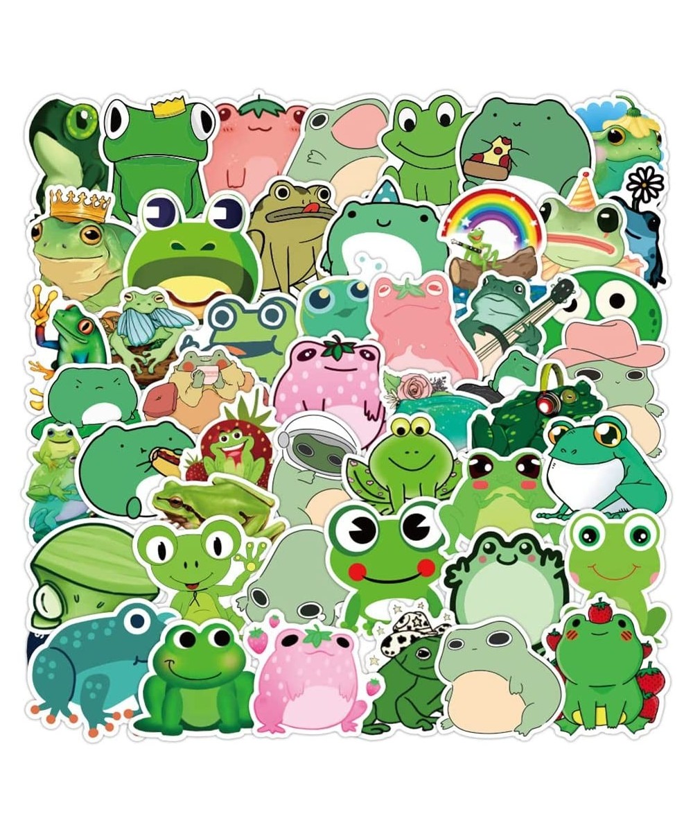 Frog Stickers Cute Aesthetic Vinyl Waterproof Sticker for Kids Teens Girls Boys Cartoon Decals for Water Bottles Guitar Lapto...