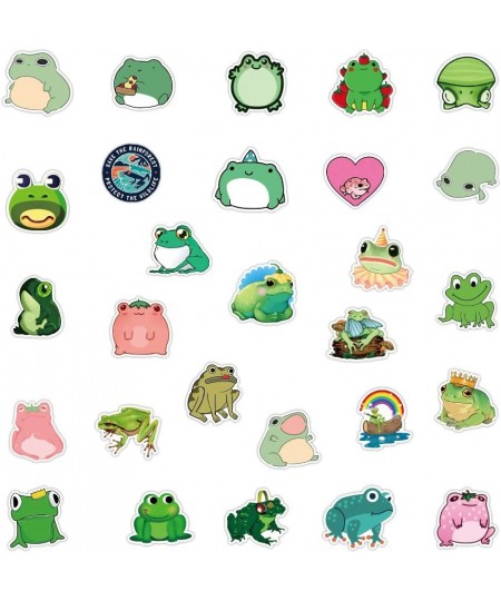 Frog Stickers Cute Aesthetic Vinyl Waterproof Sticker for Kids Teens Girls Boys Cartoon Decals for Water Bottles Guitar Lapto...