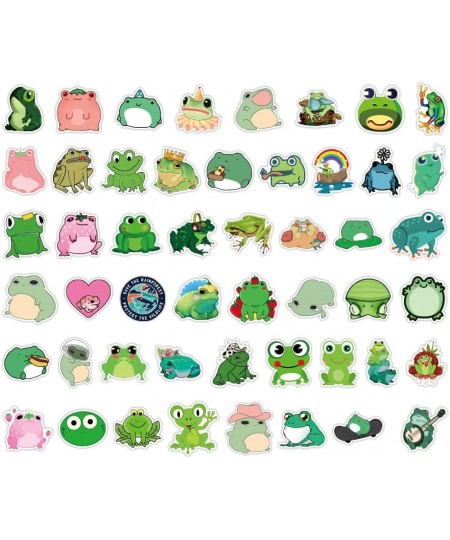 Frog Stickers Cute Aesthetic Vinyl Waterproof Sticker for Kids Teens Girls Boys Cartoon Decals for Water Bottles Guitar Lapto...