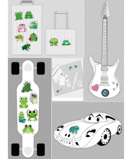 Frog Stickers Cute Aesthetic Vinyl Waterproof Sticker for Kids Teens Girls Boys Cartoon Decals for Water Bottles Guitar Lapto...