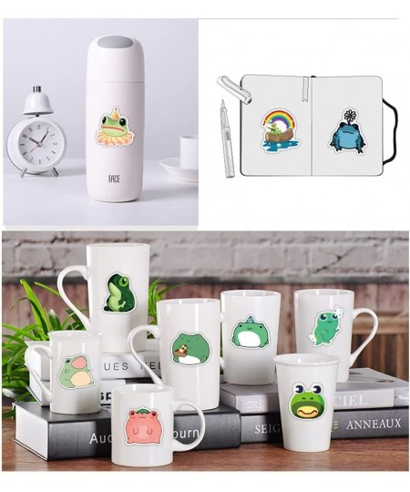 Frog Stickers Cute Aesthetic Vinyl Waterproof Sticker for Kids Teens Girls Boys Cartoon Decals for Water Bottles Guitar Lapto...