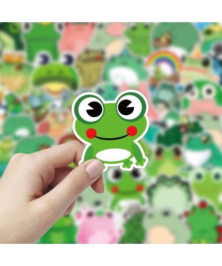 Frog Stickers Cute Aesthetic Vinyl Waterproof Sticker for Kids Teens Girls Boys Cartoon Decals for Water Bottles Guitar Lapto...