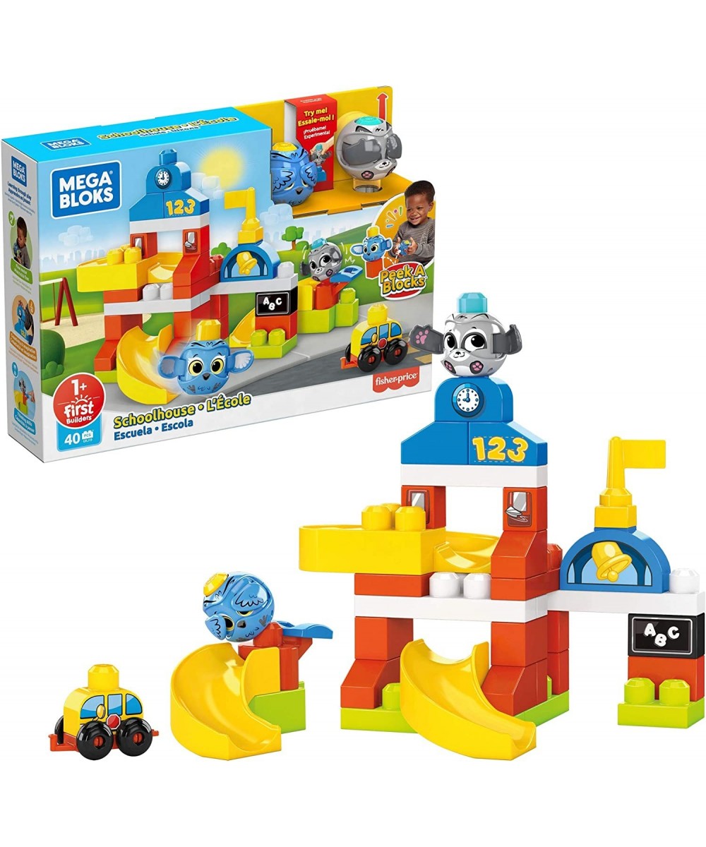 Bloks Peek A Blocks Schoolhouse with Big Building Blocks Building Toys for Toddlers (42 Pieces) $50.32 - Toy Building Sets