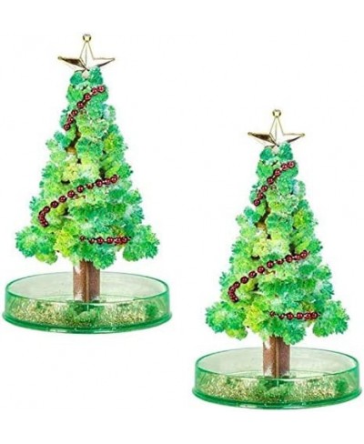 2 PCS Magic Growing Crystal Christmas Tree Kids DIY Felt Magic Growing Xmas Ornaments/Wall Hanging Gifts for Kids Funny Educa...