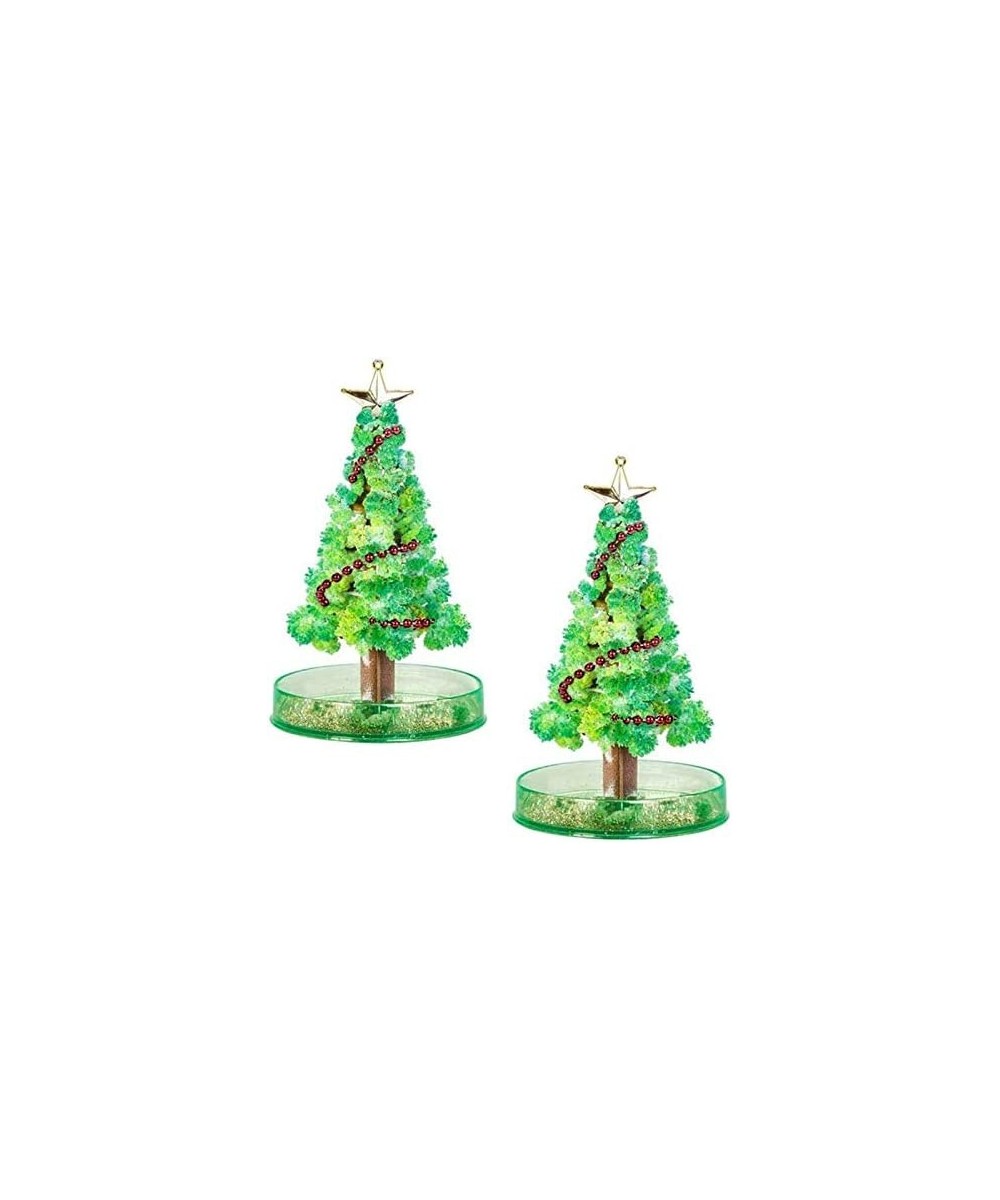 2 PCS Magic Growing Crystal Christmas Tree Kids DIY Felt Magic Growing Xmas Ornaments/Wall Hanging Gifts for Kids Funny Educa...