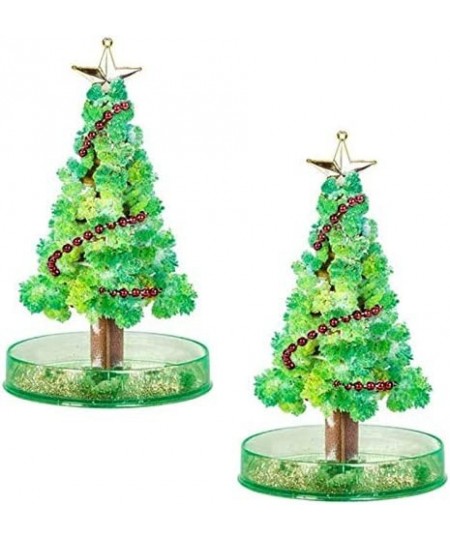 2 PCS Magic Growing Crystal Christmas Tree Kids DIY Felt Magic Growing Xmas Ornaments/Wall Hanging Gifts for Kids Funny Educa...