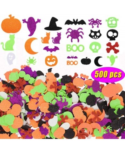 500 pcs Halloween Foam Stickers Glitter Foam Stickers Self Adhesive Pumpkin Shape Stickers for Kid's Halloween Party Crafts $...