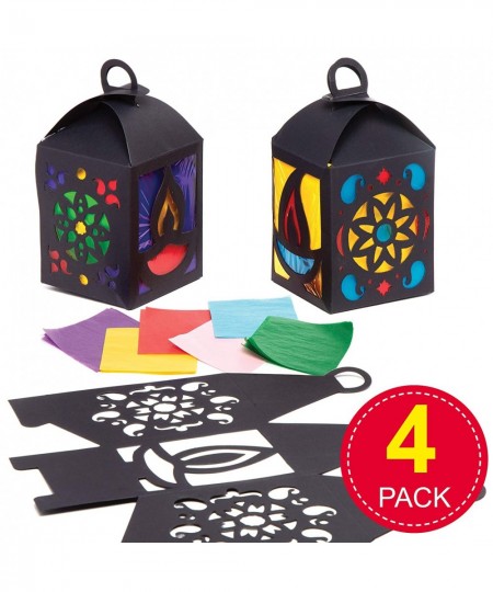 AT105 Diwali Lantern Kits - Pack of 4 Kids Lanterns to Design and Decorate Ideal Kids Arts and Crafts Projects $19.50 - Craft...