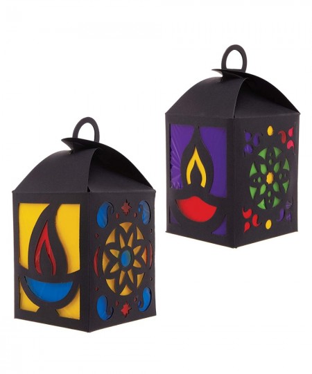 AT105 Diwali Lantern Kits - Pack of 4 Kids Lanterns to Design and Decorate Ideal Kids Arts and Crafts Projects $19.50 - Craft...