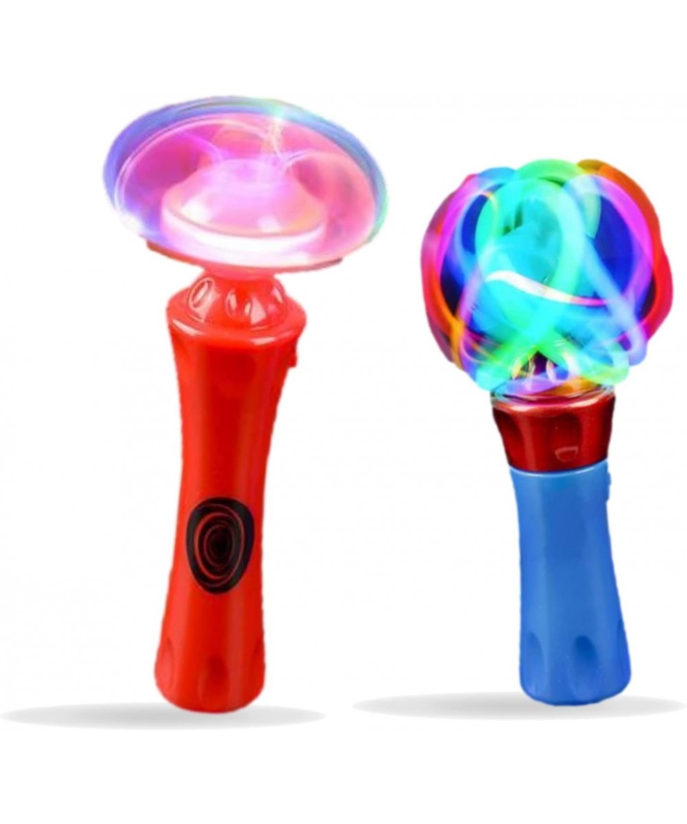 Spinning Light Up Toys - Set of 2 Spinner Wand Sensory Toys For Kids | Magic Spinning Light Wand and Spinning LED Orbiter Wan...