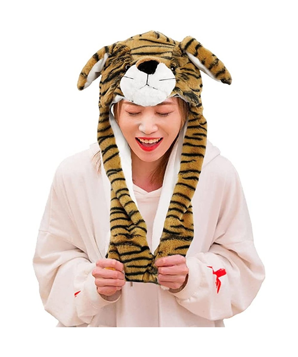 Tiger Hat Ear Moving Jumping Hat Funny Plush Animal Tiger Hat Party Cosplay Christmas Holiday Hats for Kids Adult… $25.49 - K...