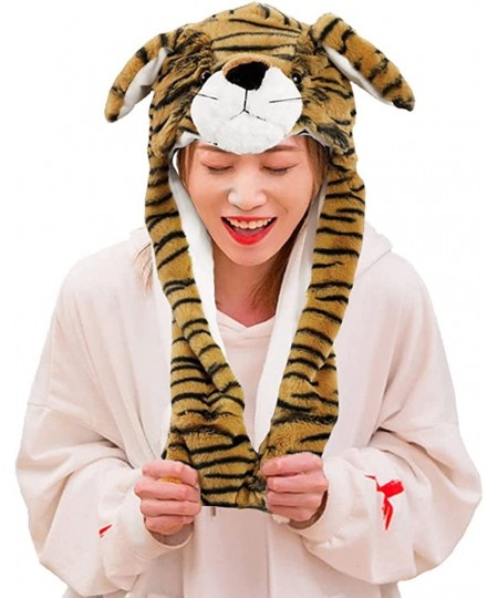 Tiger Hat Ear Moving Jumping Hat Funny Plush Animal Tiger Hat Party Cosplay Christmas Holiday Hats for Kids Adult… $25.49 - K...