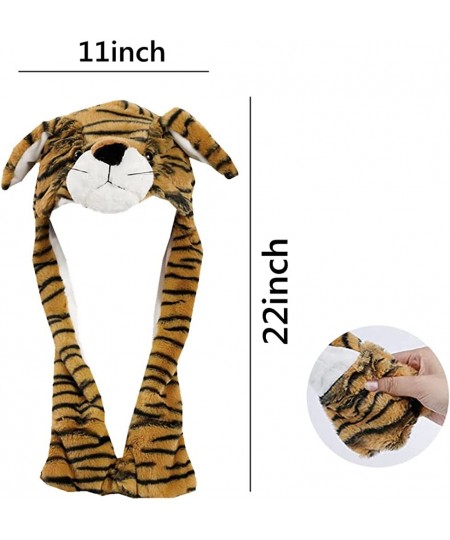 Tiger Hat Ear Moving Jumping Hat Funny Plush Animal Tiger Hat Party Cosplay Christmas Holiday Hats for Kids Adult… $25.49 - K...