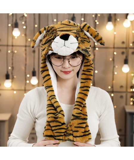 Tiger Hat Ear Moving Jumping Hat Funny Plush Animal Tiger Hat Party Cosplay Christmas Holiday Hats for Kids Adult… $25.49 - K...