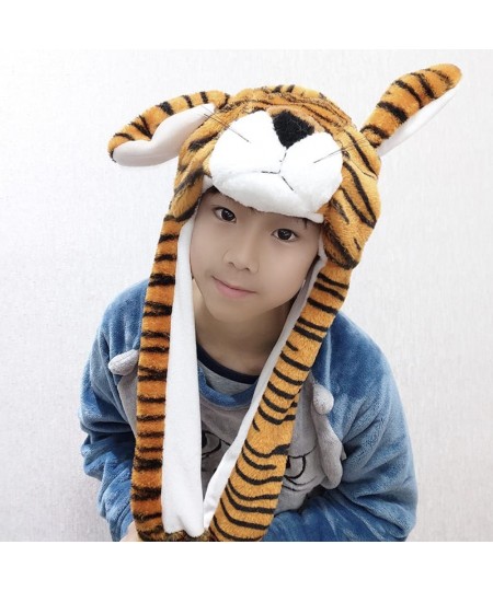 Tiger Hat Ear Moving Jumping Hat Funny Plush Animal Tiger Hat Party Cosplay Christmas Holiday Hats for Kids Adult… $25.49 - K...