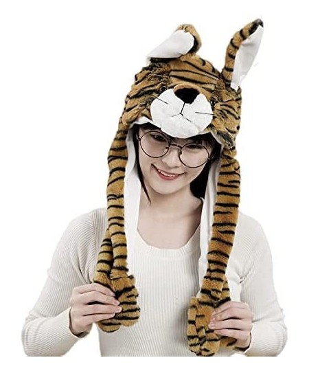 Tiger Hat Ear Moving Jumping Hat Funny Plush Animal Tiger Hat Party Cosplay Christmas Holiday Hats for Kids Adult… $25.49 - K...