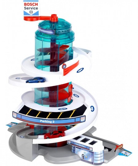 Bosch Car Service Helix Shaped Multi Story Parking Garage Pretend Playset Toy with 2 Toy Cars for Kids Aged 3 and Up $65.77 -...