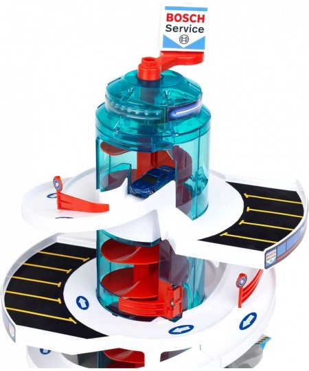 Bosch Car Service Helix Shaped Multi Story Parking Garage Pretend Playset Toy with 2 Toy Cars for Kids Aged 3 and Up $65.77 -...