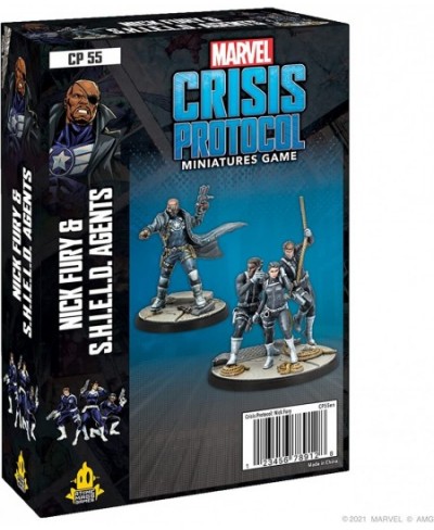 Marvel Crisis Protocol Nick Fury & S.H.I.E.L.D. Agents Character Pack Miniatures Battle Game Strategy Game for Adults Ages 14...