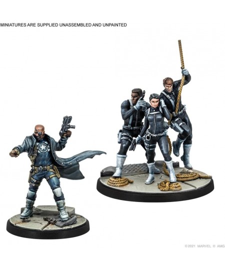 Marvel Crisis Protocol Nick Fury & S.H.I.E.L.D. Agents Character Pack Miniatures Battle Game Strategy Game for Adults Ages 14...