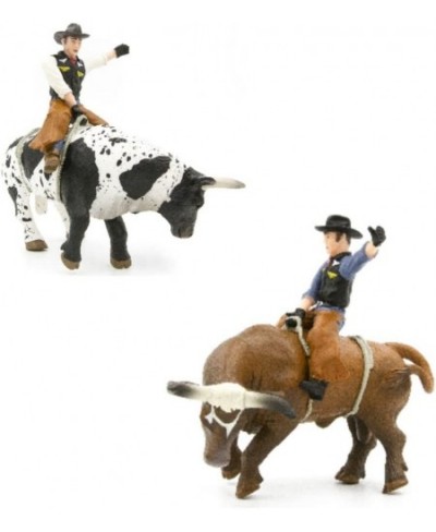 Rodeo Toys Playset – 2 Bucking Bulls and Riders Bull Riding Toys $71.97 - Play Figure Playsets