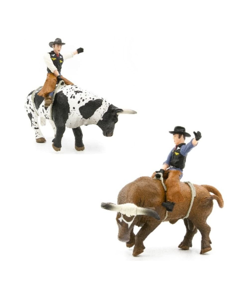 Rodeo Toys Playset – 2 Bucking Bulls and Riders Bull Riding Toys $71.97 - Play Figure Playsets