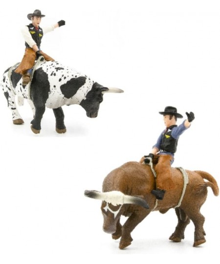 Rodeo Toys Playset – 2 Bucking Bulls and Riders Bull Riding Toys $71.97 - Play Figure Playsets