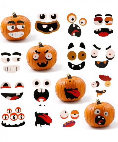 96 Pcs Halloween Stickers for Kids 12 Kinds Pumpkin Face Expressions Stickers (8 Sheets) $14.36 - Kids' Stickers