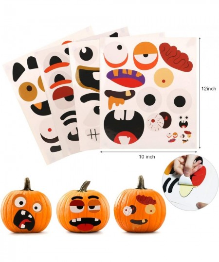 96 Pcs Halloween Stickers for Kids 12 Kinds Pumpkin Face Expressions Stickers (8 Sheets) $14.36 - Kids' Stickers