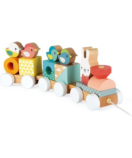 Pure 2-in-1 Beech & Cherry Wood Train Pull-Along & Activity Stacker for Motor Skills & Active Play $55.38 - Early Development...