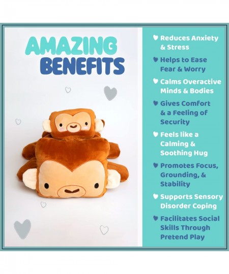 Cozy & Calm Weighted Plush Stuffed Animal and Pillow Set - Monkey Multicolor $69.37 - Kids' Plush Toy Pillows