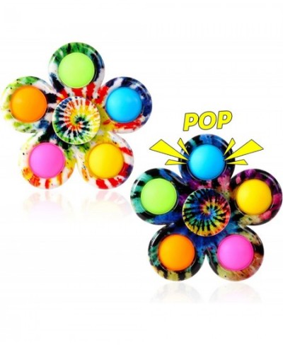 Fidget Spinner Pop Pack Party Favor Tie Dye Fidget Toys Push Bubble Fidget Popper Spinners Bulk Sensory Toy Relieve Emotional...