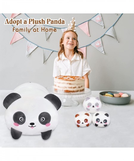 Mommy with Babies Panda Plush Pillow 19.6" Hugging Weighted Plush Cute Stuffed Plush Doll Super Soft Kawaii Panda Family Plus...