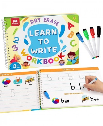 Learn to Write Workbook Numbers Letters Practicing Book ABC Alphabet Sight Words Handwriting Educational Montessori Toy for H...