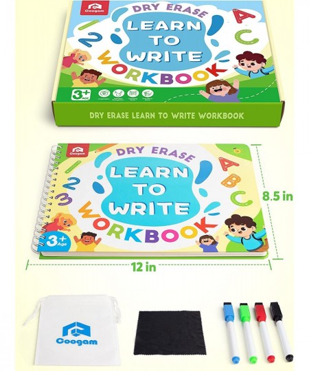 Learn to Write Workbook Numbers Letters Practicing Book ABC Alphabet Sight Words Handwriting Educational Montessori Toy for H...