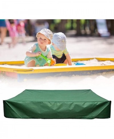 Sandbox Cover Square 78.7" Dustproof 600D Oxford Protective Cover Beach Green Sandbox Canopy Waterproof Sandpit Pool Cover w/...