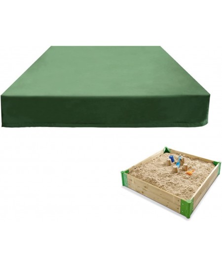 Sandbox Cover Square 78.7" Dustproof 600D Oxford Protective Cover Beach Green Sandbox Canopy Waterproof Sandpit Pool Cover w/...