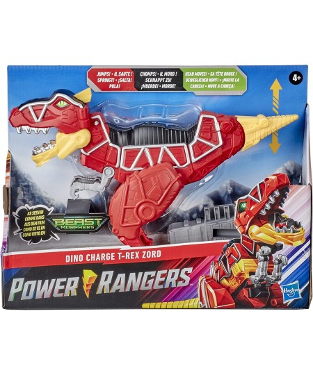 Dino Charge T-Rex Zord Toy Inspired by Special Beast Morphers Episode Red Action Figure Jumps Chomps Head Moves for Kids Ages...