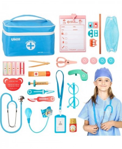 Doctor Kit for Kids 30 Pieces Doctor Toys Medical Kit Wooden Doctor Playset Doctor Kit for Toddlers 3-5 Toddler Girl Toys Gif...