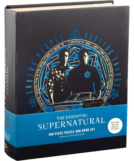 Supernatural Jigsaw Puzzle with Keepsake Book Box 500 Pieces - Images of Sam & Dean Winchester - Includes Illustrated Book - ...