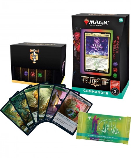 Streets of New Capenna Commander Deck – Riveteers Rampage + Collector Booster Sample Pack $60.99 - Card Games