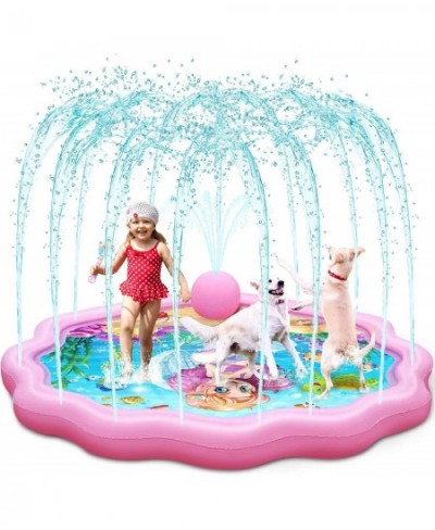 Splash Pad Sprinkler for Kids丨70'' Large Splash Play Mat Outdoor Water Toys丨Mermaid Design Children’s Sprinkler Pool Kiddie B...