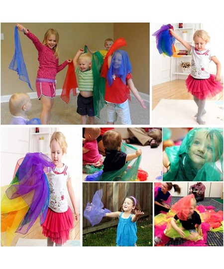 Dance Scarves Music Scarves for Children Movement and Juggling 12pcs $18.76 - Kids' Dress-Up Accessories