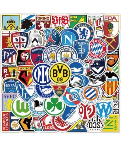 Football Team Club Stickers |100Pcs Soccer Fans Logo Sport Stickers Waterproof Vinyl Sports Decal for Water Bottle Laptop Pho...