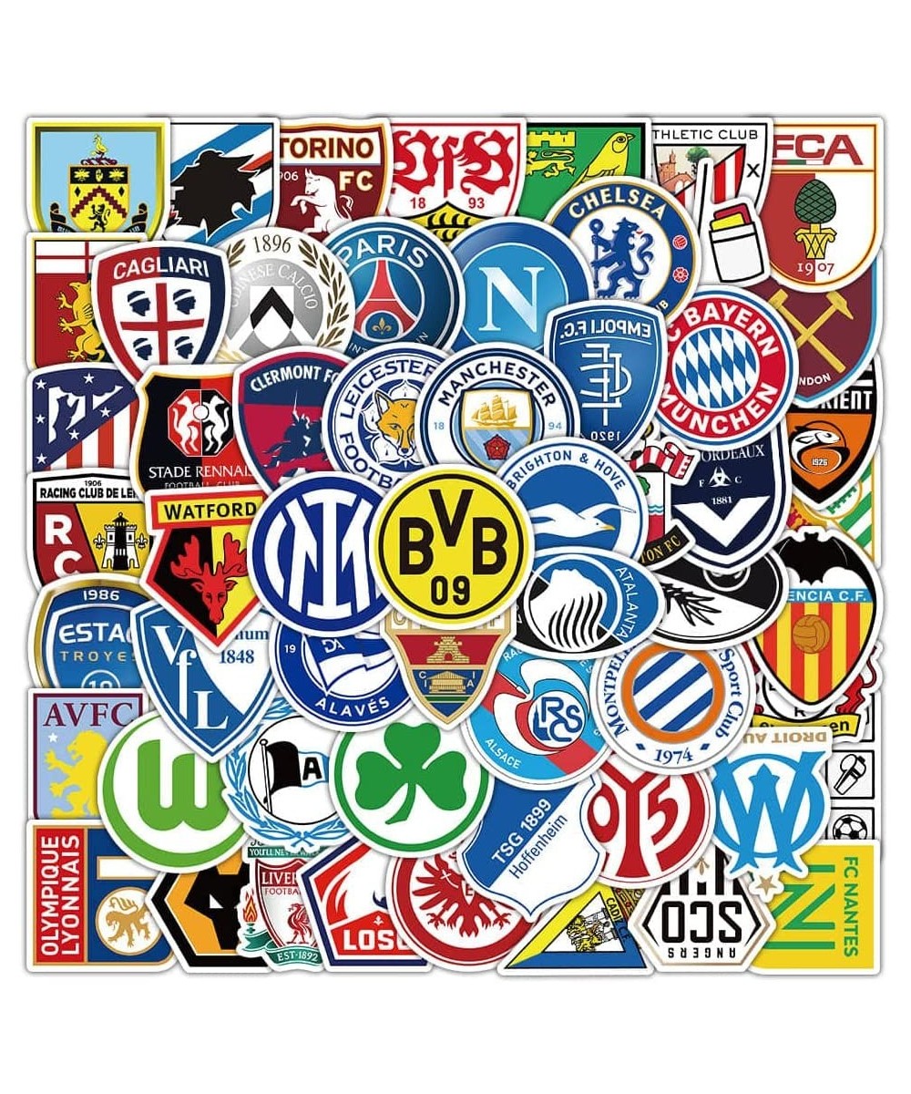 Football Team Club Stickers |100Pcs Soccer Fans Logo Sport Stickers Waterproof Vinyl Sports Decal for Water Bottle Laptop Pho...