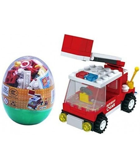 Easter eggs filled with Building Brick blocks toys. 6 eggs each have different shape bricks and instructions to build an Airp...