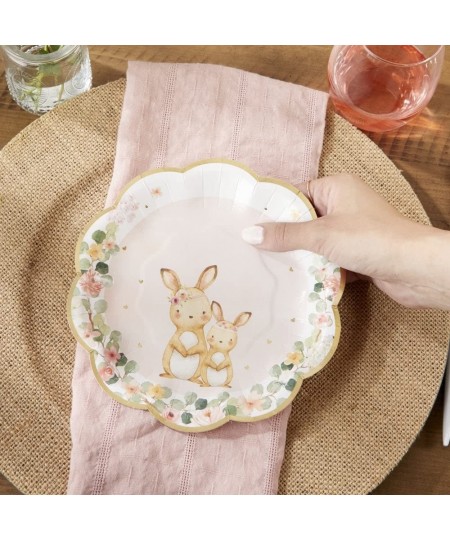 32 Pcs Woodland Baby Paper Plates 7 Inch Heavy Duty Disposable Party Plates Party Supplies Tableware Decor for Birthday Baby ...